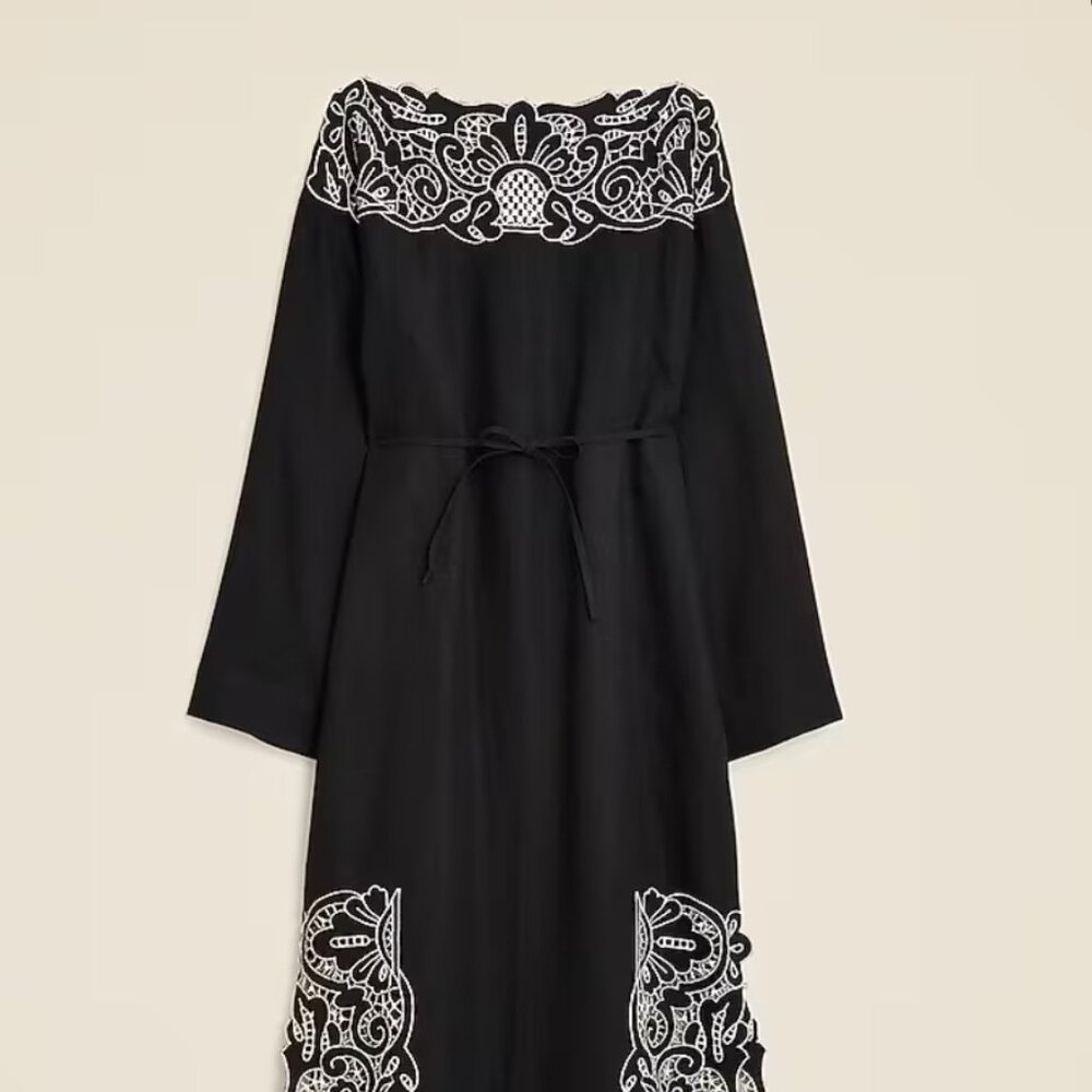 J Crew Linen Cutwork Tunic Dress - new with tags